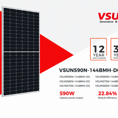 Pin VSUN590N-144BMH-DG  Fullblack Hiệu Suất Cao